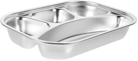 TOPBATHY 1satz Edelstahl Lunchbox Mit Fächern Auslaufsichere Brotdose Für Schüler Große Servierplatte Für Schule Büro Und Picknick Spülmaschinenfest Und Tragbar Silber
