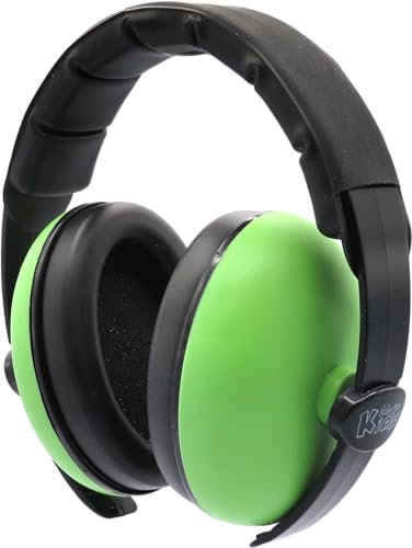 Edz Kidz Protezione uditiva per bambini Cuffie con cancellazione del rumore per bambini. Protezione dell'udito per 0-3 anni. Neonati e bambini piccoli (verde)