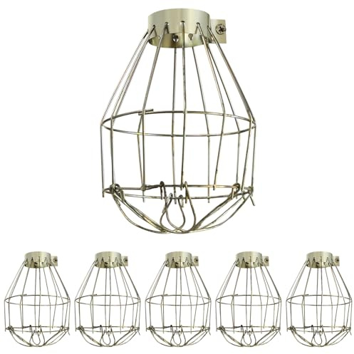 6st Lichtkäfig Im Vintage-stil Lichtkäfig Für Leuchten Abdeckung Der Leuchte Glühbirnenkäfig Alte Lampe Lampenschutzkäfig Aus Metall Für Wire Light Cage Drahtkäfig Hängend