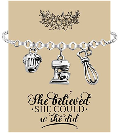 KUIYAI Bäcker-Armband, Konditorin, Schmuck, Geschenk für kulinarische Studenten, Backschmuck, 1.5, Kupfer