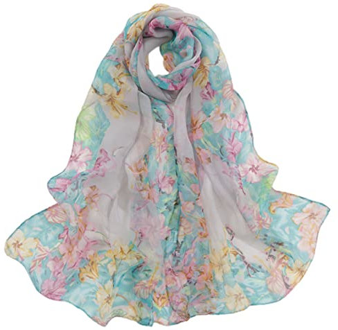 FAIRYGATE Chiffon Schal Damen Stola Tuch aus Wildseide Chiffon Georgette Tücher Halstücher Seidentuch Schals Damen Halstuch Seidenschal 51021