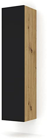 BIM Furniture Wandschrank Duo 35 x 34,6 x 150 cm Hängeschrank Regale Schrank, mit 4 Regalen, platzsparend für Wohnzimmer, Küche oder Schlafzimmer