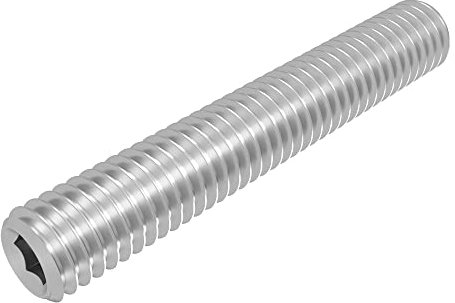 SECCARO Gewindestift mit Kegelkuppe M4 x 25 mm, Edelstahl V2A VA A2, DIN 913 / ISO 4026, Innensechskant, 20 Stück