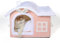 Jiupety Häschenohren-Katzenhaus Indoor, Schornstein-Katzenbett Höhle, Katzenhöhle Warm für 1.4-4.5 kg Katze und Hunde, Faltbare Mit Herausnehmbarem Cat House Cat Bed für alle Jahreszeiten