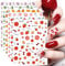JMEOWIO Nagelsticker Obst 12 Blatt Nail Art Sticker Selbstklebend Nagelaufkleber Erdbeere Zitrone Dekoration Nageldesign Zubehör