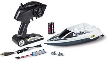 Carson 500108047 Speed Boat Nano XL 100% RTR - mit 2.4 GHz Fernbedienung, RC Boot mit Funktionen, ferngesteuertes Boot, Sicherheitsschaltung, RC Boot für Kinder