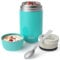 WayEee Food Flask, Food Flask for Hot Food Stainless Steel Food Jar with Folding Spoon-710ml (Blue)