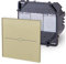 Luxus-Time Touch Lichtschalter Wandschalter LUX SERIE Glas Sensor Schalter Wechselschalter Schuko Steckdosen USB Cat Weiß Schwarz Gold (Modul: Touch Lichtschalter 1-Weg, Gold)