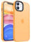 CANSHN Hülle Kompatibel mit iPhone 11 [Quadratischen Kanten] Minimalistische Transluzente Matte Schutzhülle, Military Grade Handyhülle, Orange
