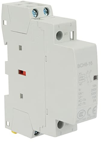 Schütz 230V, Relais 230V Hutschiene Installationsschütz Hutschiene 2P 16A 220V/230V 1NO 1NC 50/60HZ Haushalts-AC-Schütz für DIN-Schienen Elektrotechniker und Hobbyisten