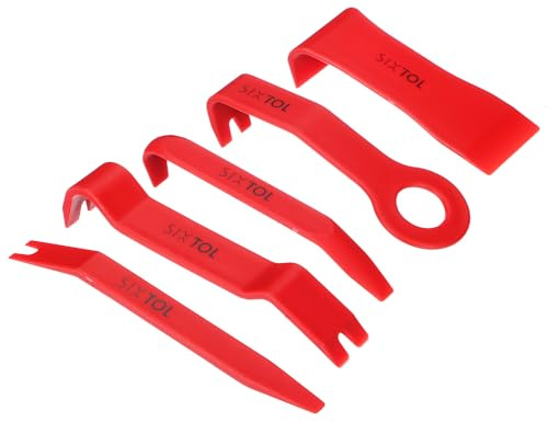 SIXTOL Trim Set 1 | Auto Demontage Werkzeug Set 5Tlg | Hebelwerkzeuge zum Entfernen von Fenster- und Türverkleidung | Zierleisten | Car Radio | Fahrzeugpolster | Zierleistenkeile-Satz