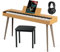 McGrey DP-17 AL Design Piano Set - 88 gewichtete Tasten mit Hammermechanik und Anschlagdynamik - 128 Klänge - 600 Begleitrhythmen - inkl. Bank, Kopfhörer und Klavierschule - helle Esche