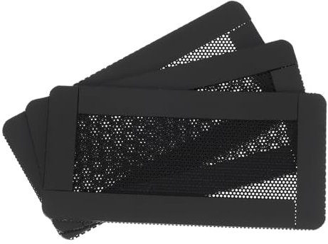 sourcing map 3PCS PC Dust Filter, 100x50mm Magnetic Frame PVC Computer Case Cooler Dustproof Mesh Cover Fan Grills for Computer Chassis Speakers, Black