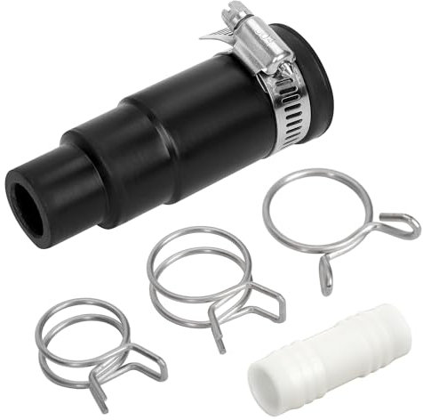 Adapter für den Ablaufschlauch für Geschirrspüler Kompatibel mit Müllentsorgungsanlagen von Insinkerator, Inklusive 1 Einlassanschluss 1 Schlauchklemme und 3 Federklemmen