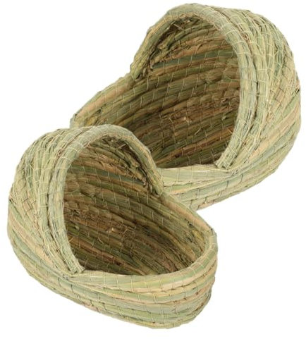 POPETPOP 2pièces Nid Paille Tissé pour Poules Nid De Couchage Confortable Et Nichoir Protecteur pour Poulailler Extérieur