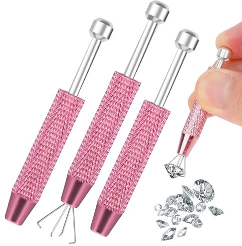 Gjinxi Piercing-Kugelgreifer-Werkzeug Schmuckpinzette Piercing-Hilfsstift 4-Klauen-Pick-up Percing-Klemmwerkzeug Edelstein-Pick-Werkzeug Chip-Pick Winzige Objekte IC-Chip Elektronische Komponenten