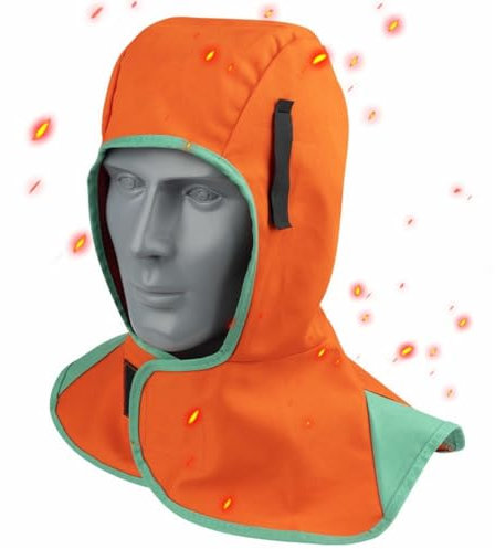 Protectora Tapa de la Cabeza del Soldador, Casco de Soldadura Gorra Ajustable, Capucha de Soldadura Transpirable, Mascara de Soldar, Careta Soldadura, Kopfschutz Schweißerhut Schweißerschutzkappe