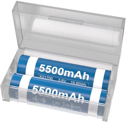 [5500mAh] Batterie pour Lampe de Poche Lot De 2, Haute Capacité Nouvelle Version 3.6V Piles Rechargeables Batteries