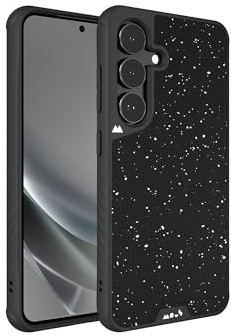 Mous für Samsung Galaxy S25 Plus Hülle Kompatibel mit MagSafe - Limitless Gesprenkeltes Schwarzes Gewebe