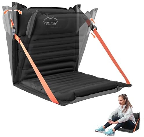 ONTYZZ Stadionsitze Aufblasbares Stadion Sitzkissen mit Rückenlehne Leichter Bodenstuhl Tragbares Polster Wasserdicht Outdoor Klappstühle für Picknick Konzerte Garten Balkon Fischerei Camping Stühle