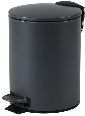 Urban Living 3 Liter Tret-Mülleimer Kosmetikeimer Tretmülleimer mit Absenkautomatik - herausnehmbarer Einsatz mit Henkel (Moonrock)
