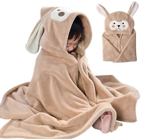 Shengruili Baby Handtuch Kapuze,70X140cm Kapuzenhandtuch Baby,Super Saugfähig Kleinkinder Badetücher,Badetuch Set,Badetücher Kapuzenhandtuch,Badetuch mit Kapuze