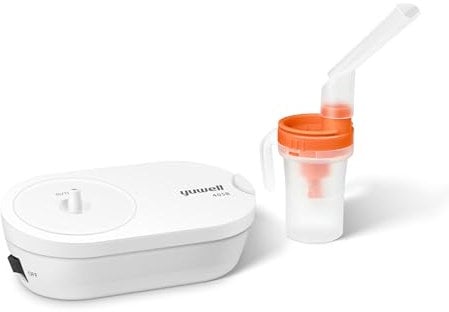 yuwell Inhalationsgerät für Kinder und Erwachsene, Luftkompressor, bei Erkältungen und Atemwegserkrankungen der Oberen und Unteren Atemwege, Einfache Reinigung, Kompaktes Design (405B)