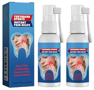 KOAHDE Aerosol para el Cuidado Bucal Aliviar,Spray Para Aliviar El Dolor De Muelas,Alivia el Dolor de las Encías,Spray Analgésico Dental,Spray de Reparación de Encías,20ML,2PC
