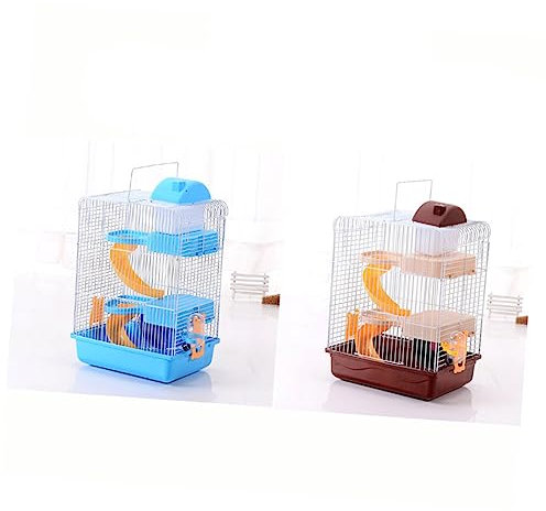 Milisten Chinchillakäfig Aus Kunststoff Haustierkäfig Für Kleine Tiere Hamsterkäfig Mit Rutschendesign Verschleißfeste Und Tierunterkunft Laufrad Und Auslaufsicherer Wasserkanne