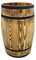Holzfass ohne Deckel im Vintage-Look – Rustikales Regenfass oder Blumentopf aus gebranntem Holz mit Metallringen – Dekoration & Funktion in einem 160 Liter