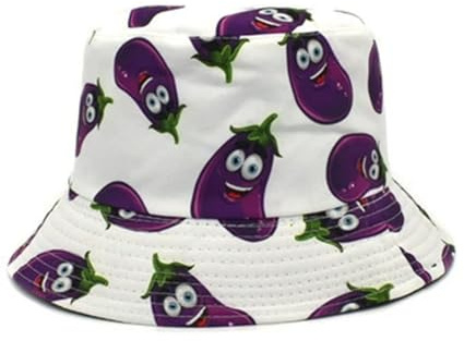 BrightGlow Fischerhut Sonnenhut Damen Herren Sommer Fischerhüte Obst Hut Faltbarer Sonnenblende Beideseitig Tragen Bucket Hat UV-Schutz Strand-Sonnenhut Wanderhut