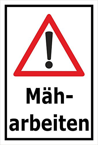 Melis-Folienwerkstatt Schild Mäharbeiten - 60x40cm - 3mm Aluverbund – 20 VAR S00359-007-A