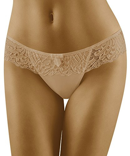 Wolbar Zauberhafter Damen String Mit Microfaser WB09, Beige,L