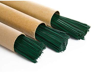 World of Sparkles Florist Stub Wire Stem for Wiring Flowers Arts and Crafts Brides Bridesmaid 18 Gauge (1.25mm Diameter), Green, 10 Inches - 100pcs