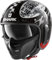 SHARK Herren NC Motorrad Helm, Schwarz/Weiss, XS