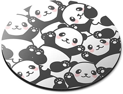 RM12364 Mauspad, rund, Cartoon-Motiv Pandabären, Geschenk für Büro
