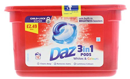 DAZ All in One Pods Whites Colours 12 Pods, 261.6 gram