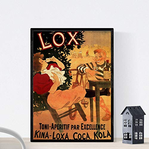 Nacnic Vintage Poster Vintage Anzeige Toni LOX-Aperitif Par Excellence, Kina-Loxa. Coca Kola 1895 .. Größe A4