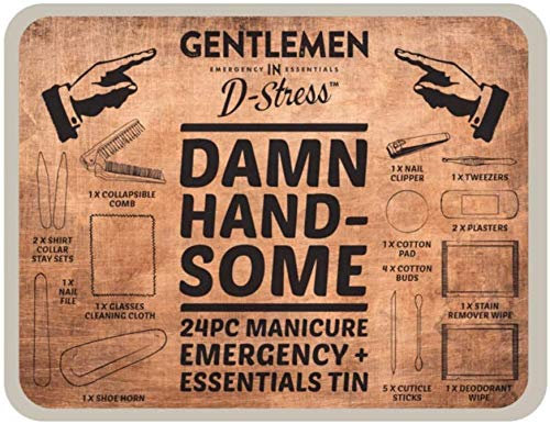 Damn Handsome Mens 24 Piece Manicure Emergency and Essentials Tin
