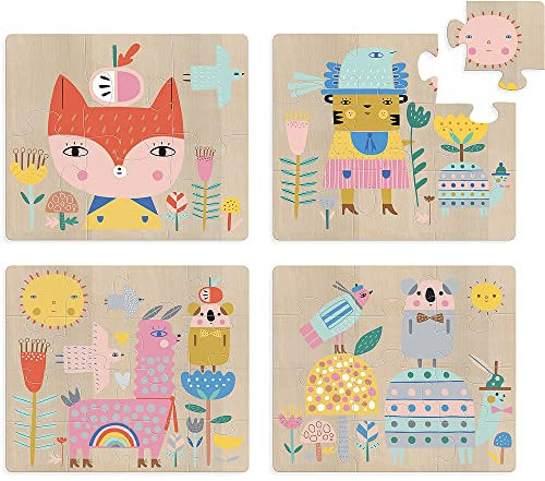 Vilac Suzy Ultman Puzzles aus Holz, Mehrfarbig (8906)