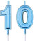 10. Geburtstag Kerzen Kuchen Nummer Kerzen Alles Gute zum Geburtstag Kuchen Topper Dekorationen für Geburtstag Hochzeit Jahrestag Feier Zubehör (Blau)