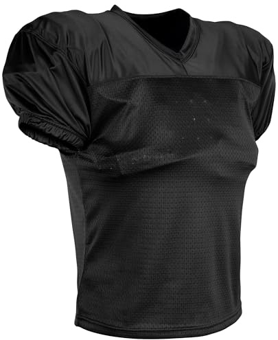 CHAMPRO Practice Jersey Preseason Maillot de Football en Maille pour Enfant, Noir, Small Garçon
