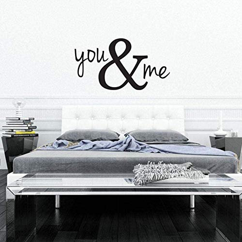 You & Me Schlafzimmer Wandtattoo Romantische Dekoration Vinyl Wandkunst Aufkleber Wohnzimmer Dekoration Neues Hochzeitsgeschenk 57X32Cm