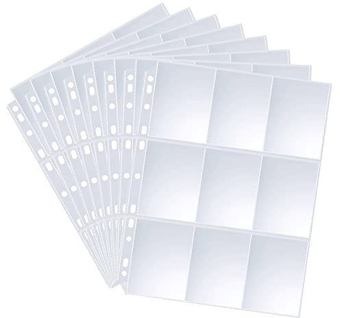 Sammelkarten hüllen 1440 Taschen Karten Hüllen Standard-Größe, Sammelmappe, Neutral, Transparent Sammelkarten Folien für eine Vielzahl von Ringbücher
