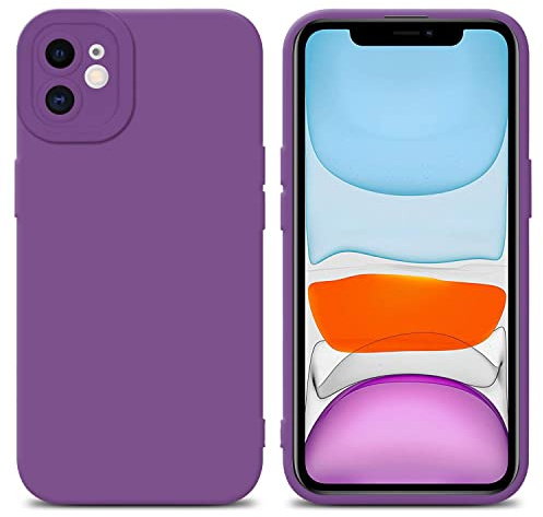 Cadorabo Hülle kompatibel mit Apple iPhone 11 Schutzhülle TPU Silikon Case Liquid Design mit Kameraschutz Slim Kratzfest Weiche Gummi mit Rundumschutz Case Hülle für iPhone 11 in Lila