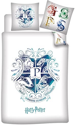 Bettwäsche-Set Harry Potter, Bettbezug 140x200 cm + 1 Kissenbezug 63x63 cm, 100% Polyester