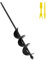 Auger Drill Bit for Planting 4x30cm Garden Auger Spiral Drill Bit Bulb Planter Auger Post Hole Digger Garden Spiral Hole Drill Planter Soil Auger Planting Auger for Hex Driver Drill Solid Shaft