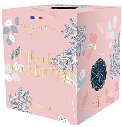 DRAEGER PARIS 1886 - Vela Aromática Sándalo El Mundo es Mejor Contigo - Diseño Elegante con Fragancia Soñadora - Decoración para el Hogar - Mensaje Personalizado para Cada Ocasión