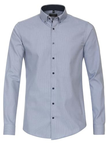Redmond - Slim Fit - Herren Langarm Hemd (231710130), Größe:M, Farbe:Blau(10)