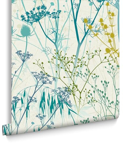 Clarissa Hulse Summer Border Verdigris Wallpaper
